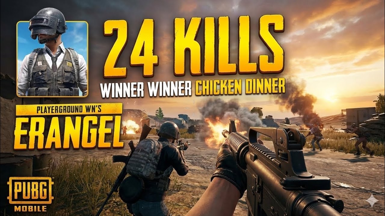#pubgmobile  24 kills in Erangel