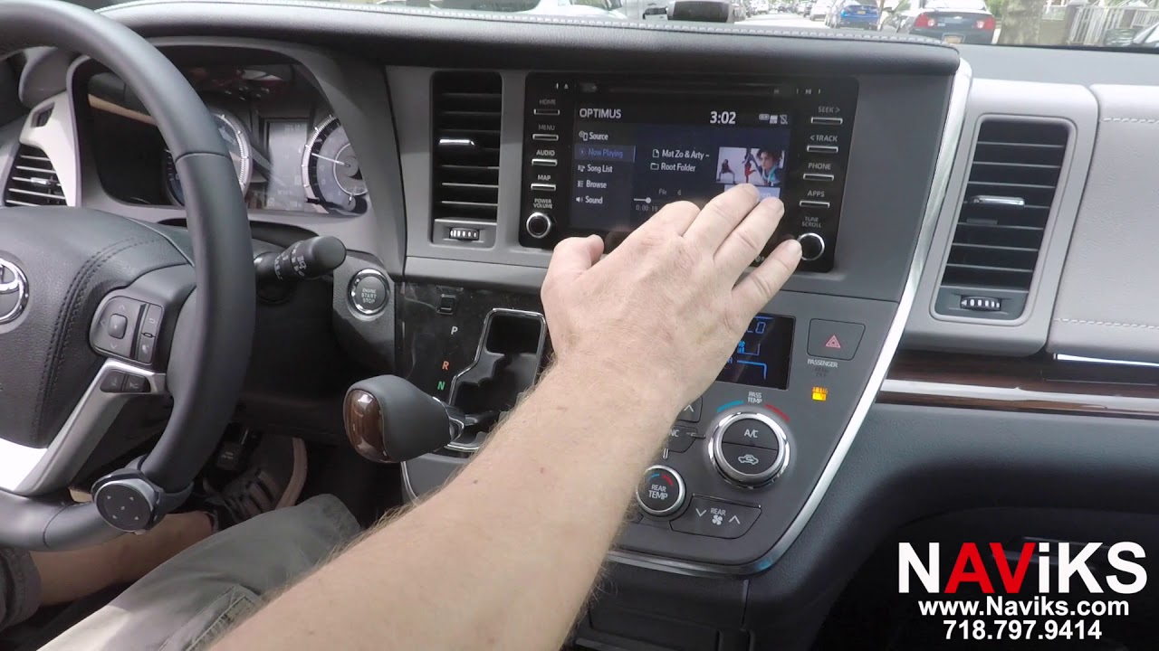 2018 Toyota Sienna Entune 3.0 NAViKS Video In Motion Bypass NAV, USB Video, Audio Playlist In Motion
