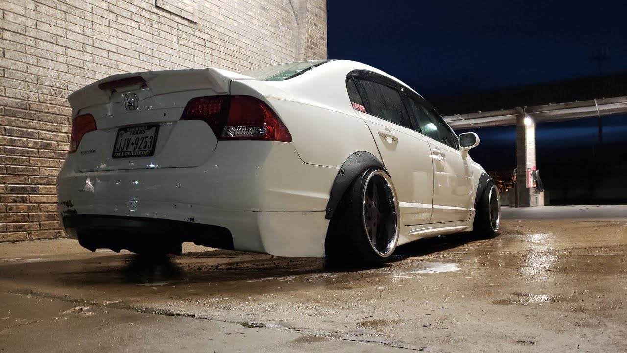 Установка расширителей колесных арок New School JDM на Honda Civic FA1 Гейба (70 мм).