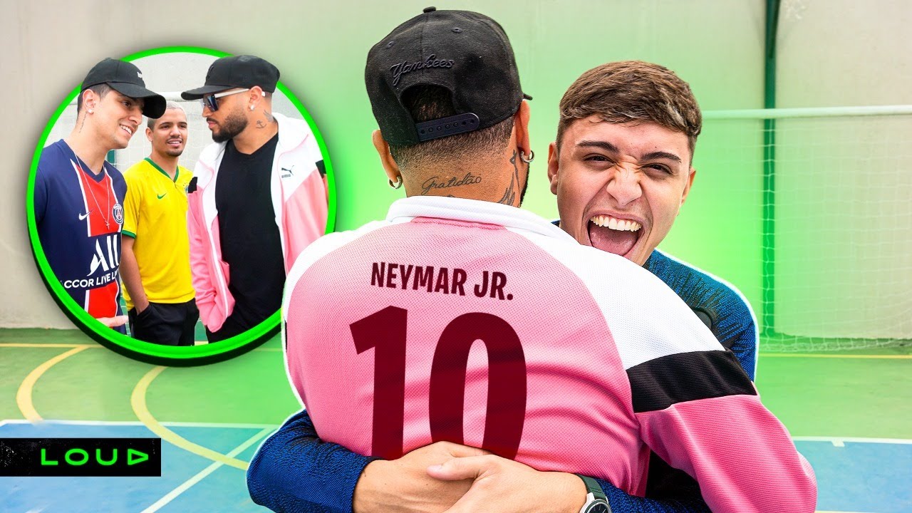ELE CHOROU CONHECENDO O NEYMAR NA LOUD!!