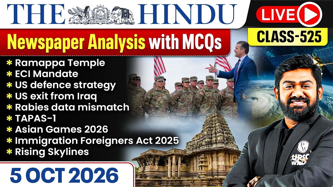 The Hindu Analysis - 5th October | The Hindu Newspaper Today with MCQs | Aasim Sir