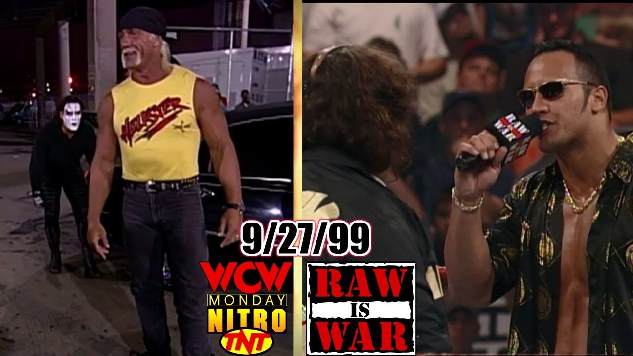 WWF RAW vs. WCW Nitro - September 27, 1999 Full Breakdown - Rock/Mankind THIS IS YOUR LIFE - 6ManTag