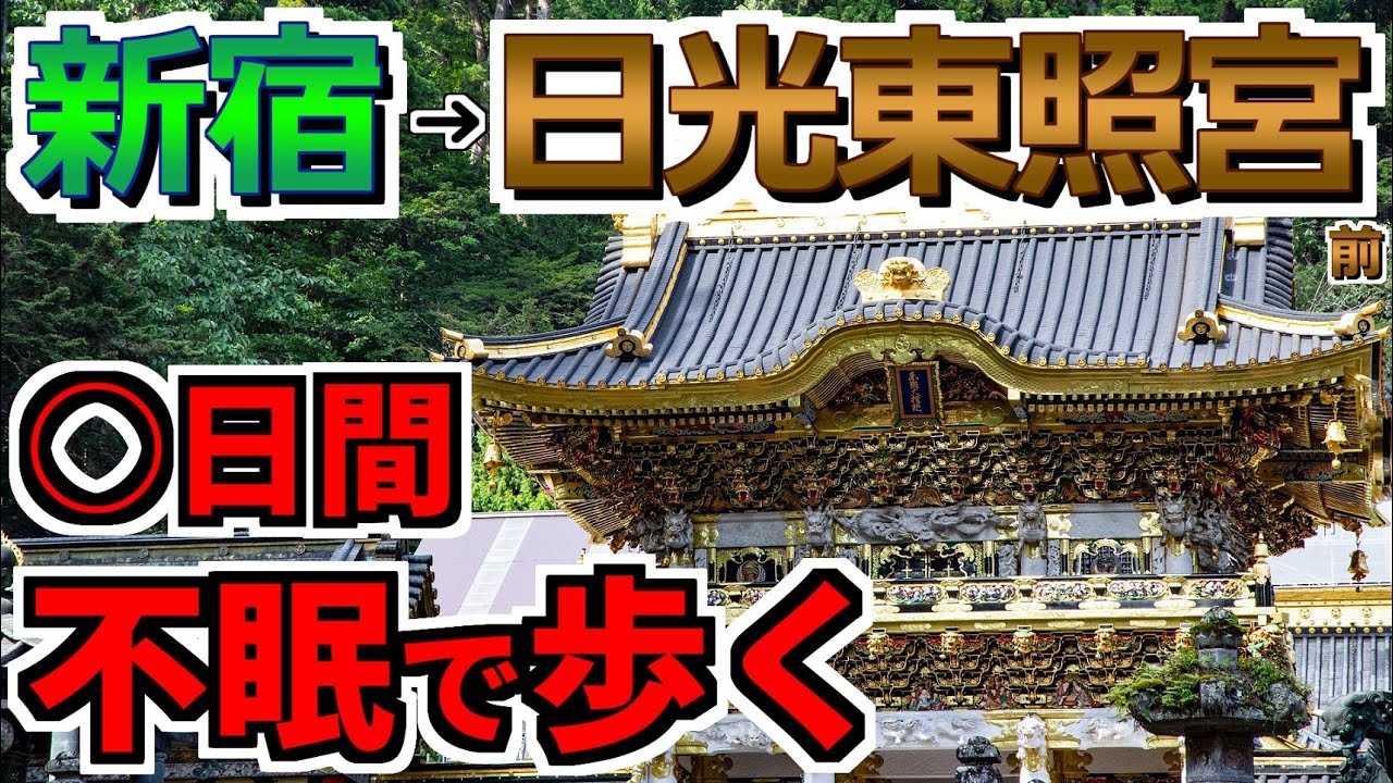 【ブッ通し徒歩】東京から日光まで不眠で歩いてみた!!