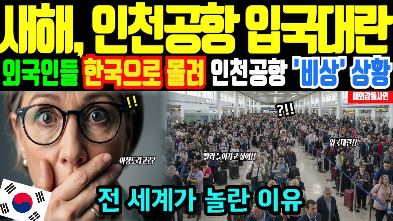 [해외감동사연] 한국으로 몰려오는 영국인들, 인천공항 입국 대란에 외국인 비자 문의 쇄도 전세계가 놀란 진짜 이유