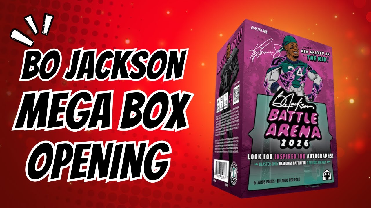 Bo Jackson's Battle Arena Double Mega Box Opening! Huge Card Pulls & Rare Inserts