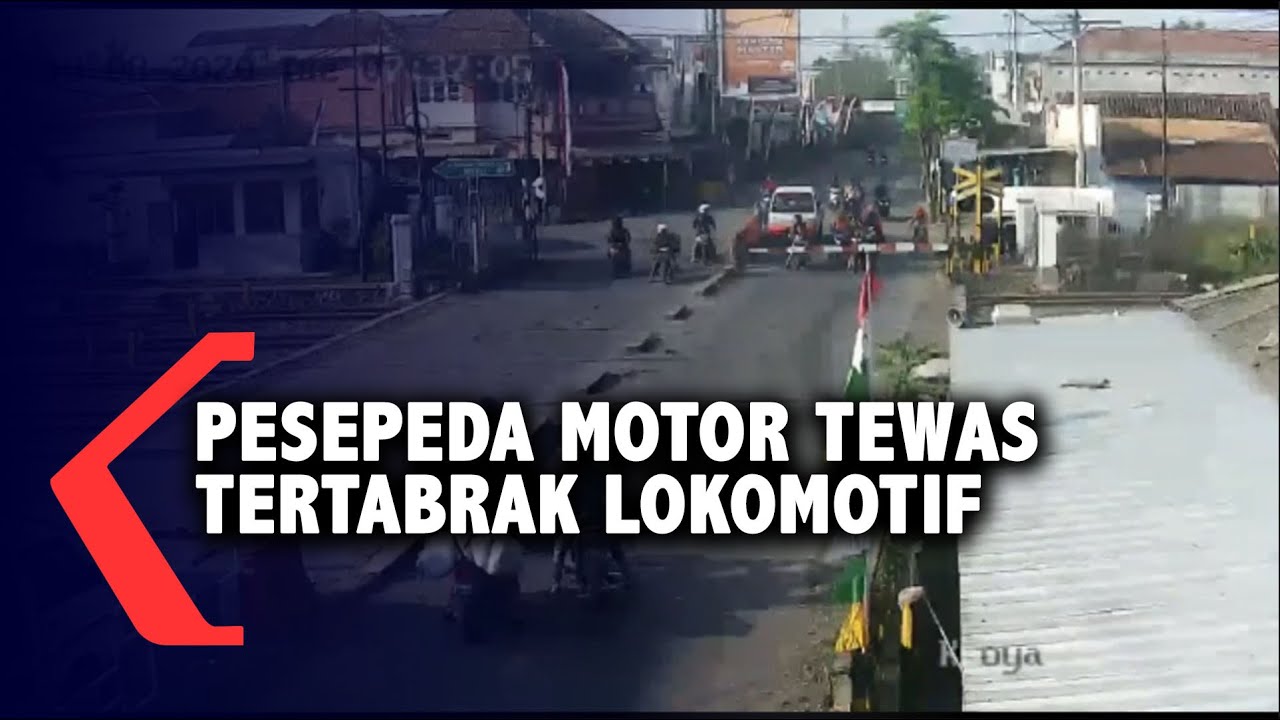 Pesepeda Motor Tewas Ditabrak Lokomotif