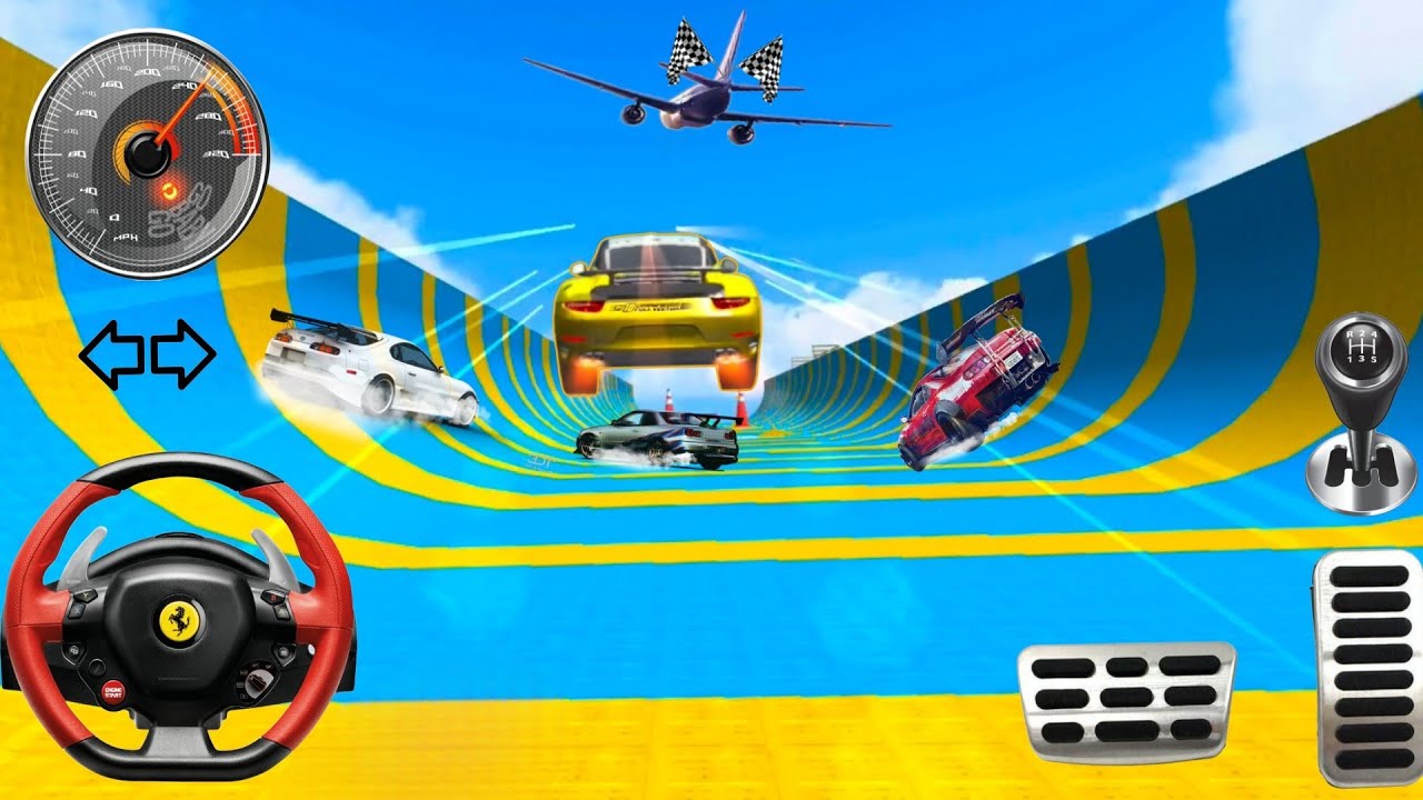 Super Crazy Mega Ramp Impossible Car Racing। Extreme Stunt Car Driving : Android Gameplay #1