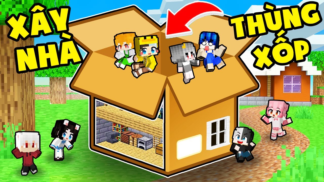 Mr Vịt Thử Thách 24h Xây Nhà Trong Thùng Xốp Minecraft