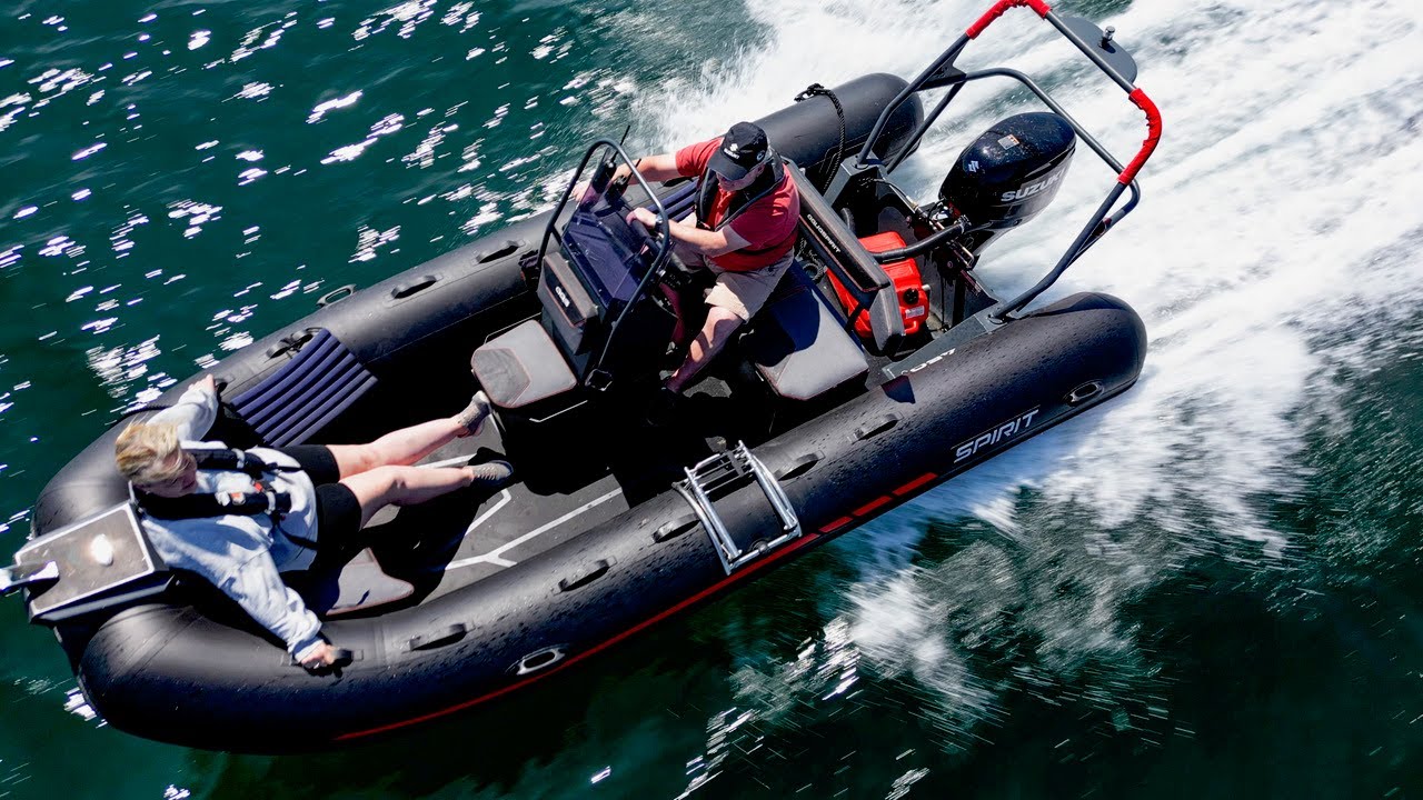 Aquaspirit RIB Adventure: Aerial Views of a Seafaring Journey with Bear in the Air