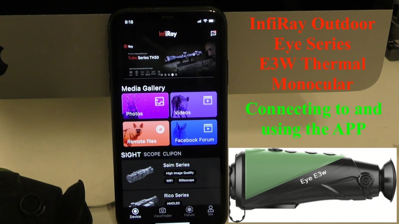 INFIRAY OUTDOOR E3W Thermal Monocular - Installing and Using the APP to stream, record, and playback