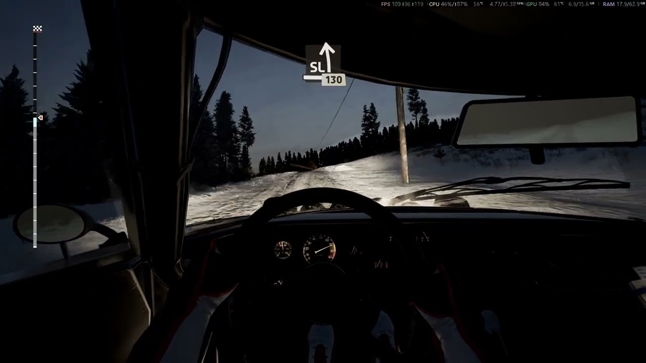 EA WRC Lancia Stratos Sweden night stage career mode