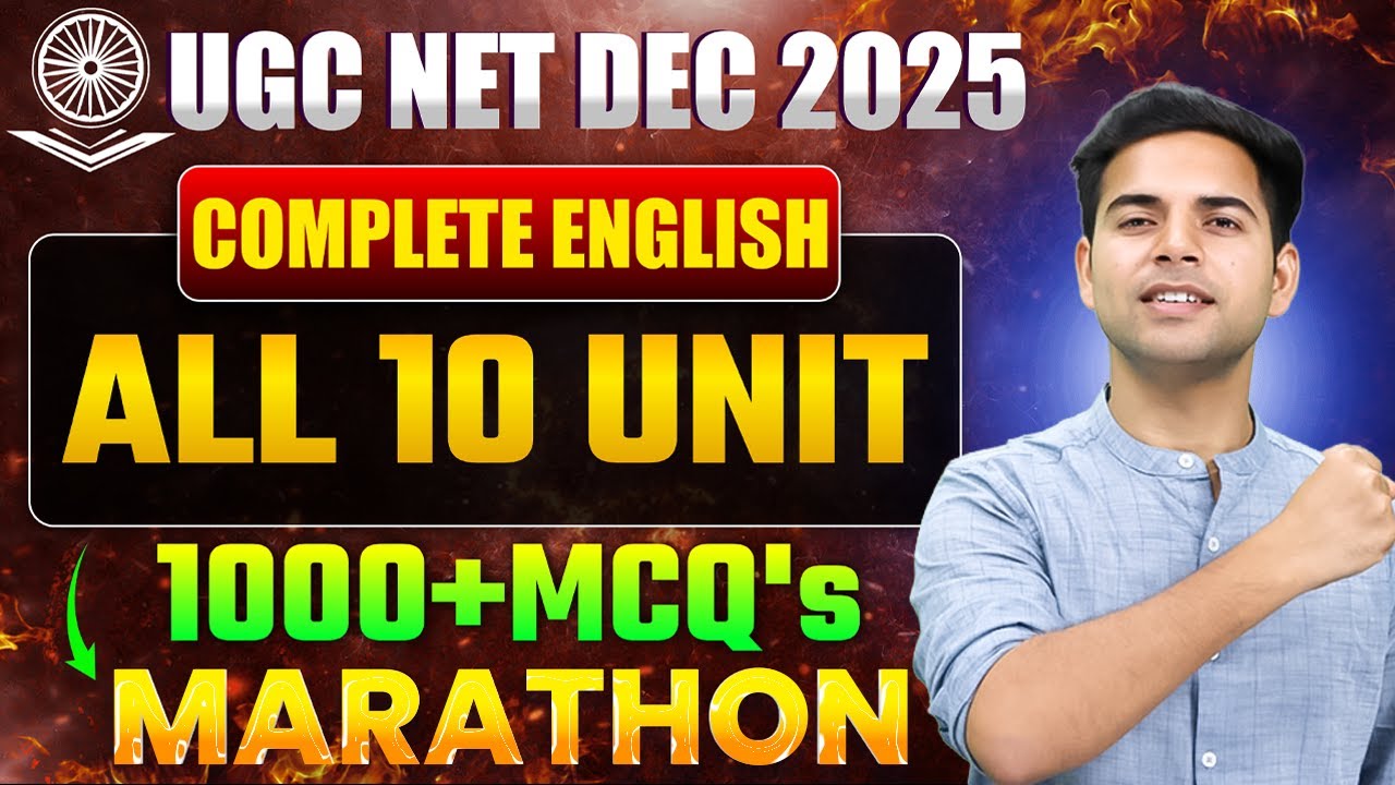 UGC NET English Marathon Class | UGC NET English All 10 Units In One Shot By Abhay Sir