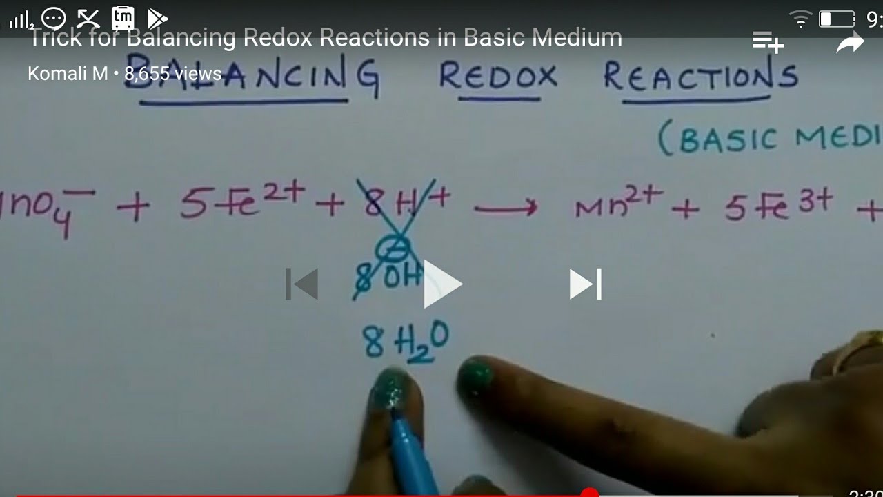 Trick for Balancing Redox Reactions in Basic Medium