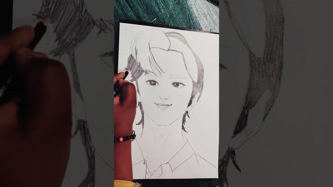 Draw simple boy sketch drawing step by step#art #drawingvideo   #sketch 