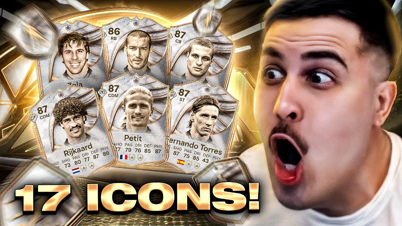 TIREI 17 ICONS NO PACK OPENING INSANO DO EA FC 26!