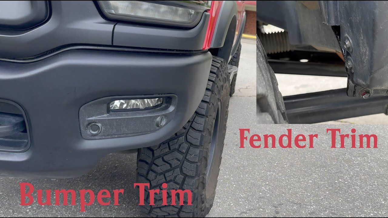 Fender and bumper trimming for better approach angle on the Red Beast…