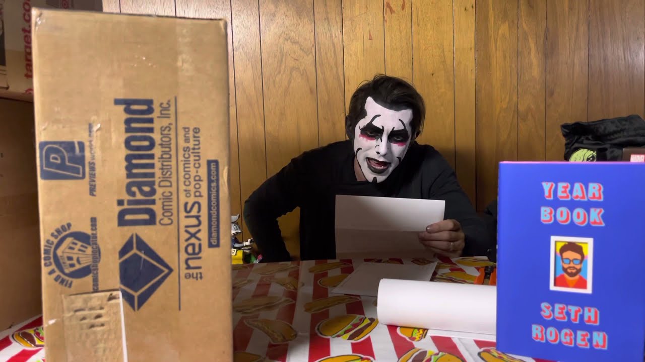 Danhausen unboxing Fan mailhausen. A Seth rogen book appearance.