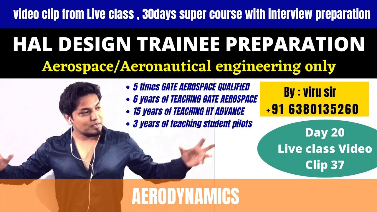 Aerodynamics trick | HAL DESIGN TRAINEE LECTURES | GATE AEROSPACE ENGINEERING | join online class