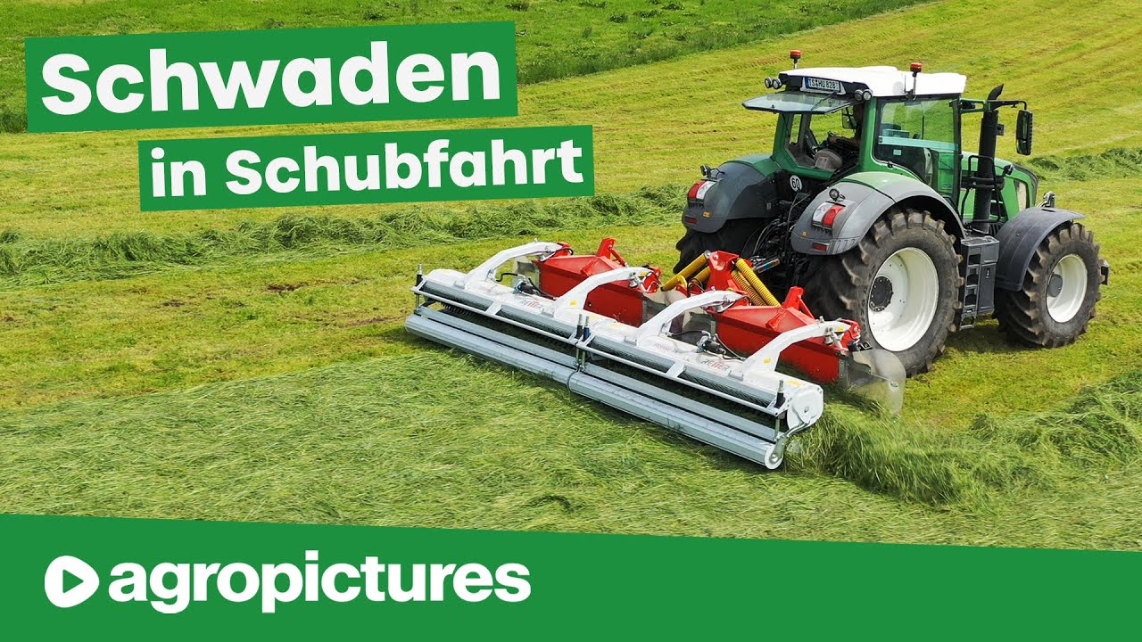 Fendt 828 Vario mit Pick-up Bandschwader Reiter Respiro R6 rd | Agropictures Technik Check