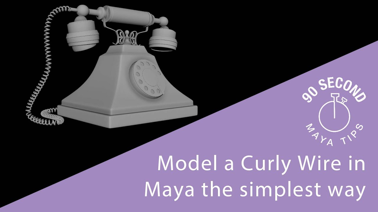 Model a Coiled Wire in Maya the simplest way! Use Curve Warp Deformer