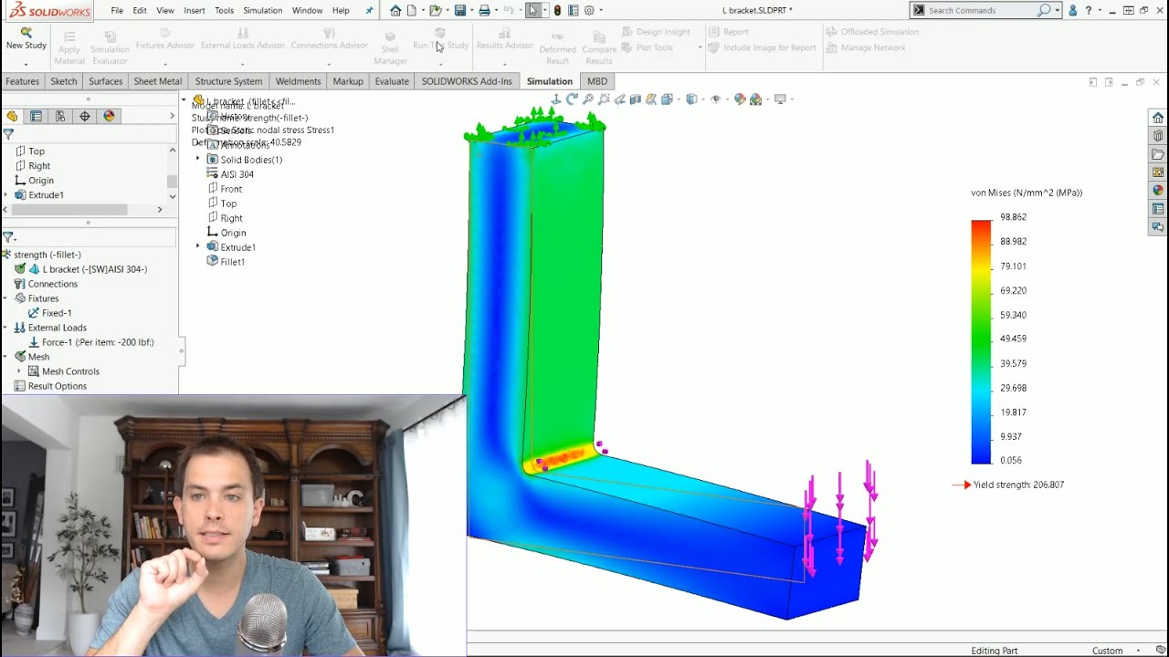 Learn About Using SOLIDWORKS Simulation Standard in 10 minutes