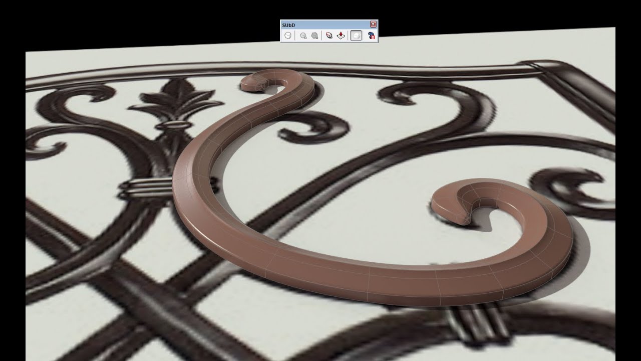 Sketchup - SubD Ornamental Chair Modeling pt. 1