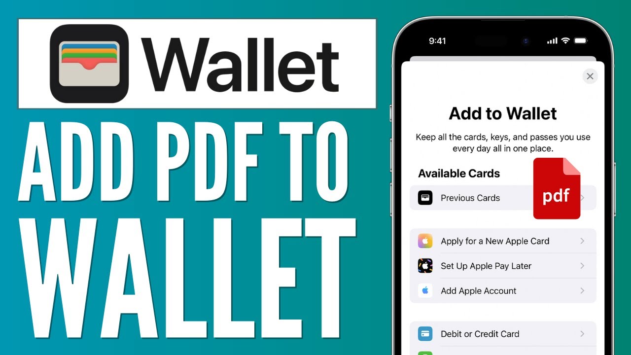 How to Add PDF to Apple Wallet | Easy Guide