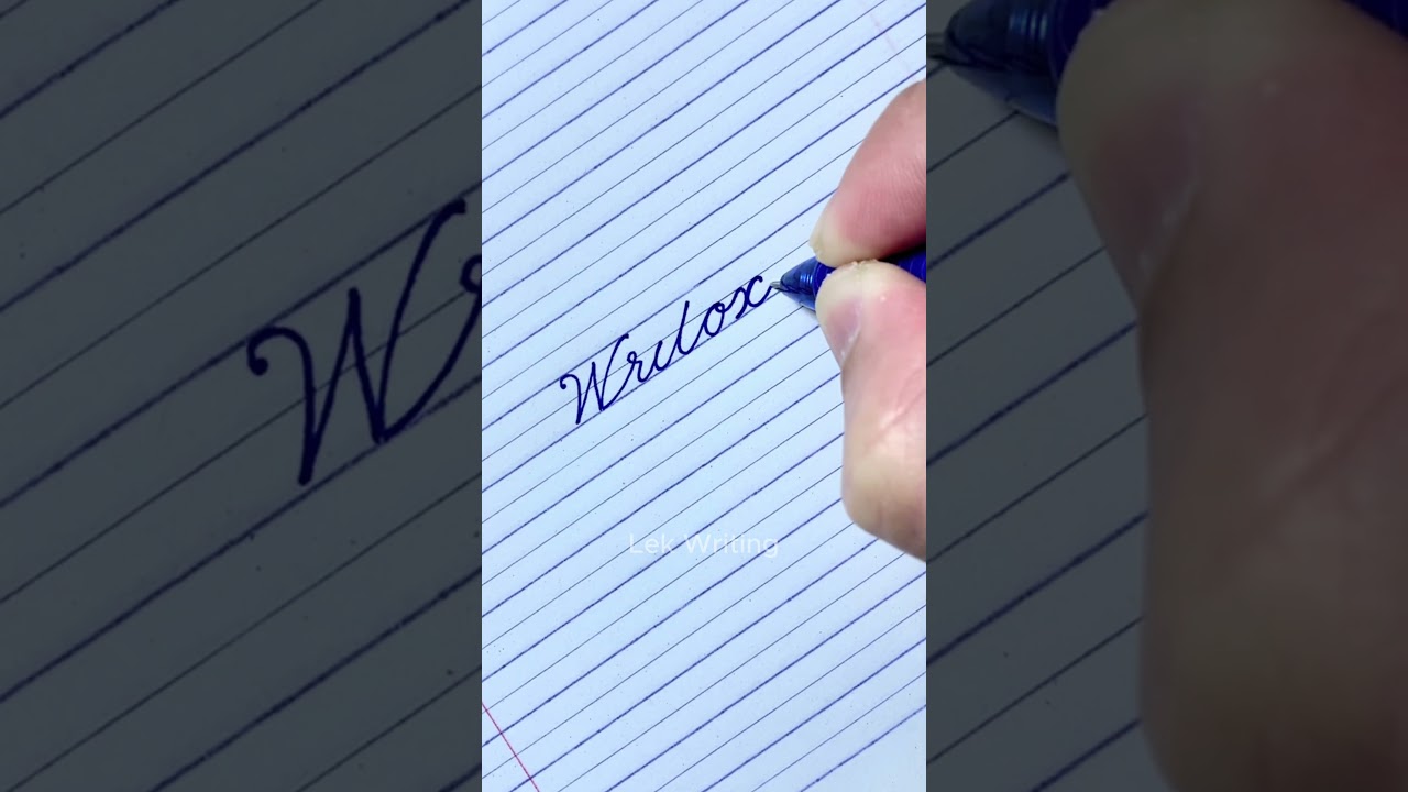 “Writox W" Beautiful name in Cursive writing | How to write English Cursive writing | Cursive Letter