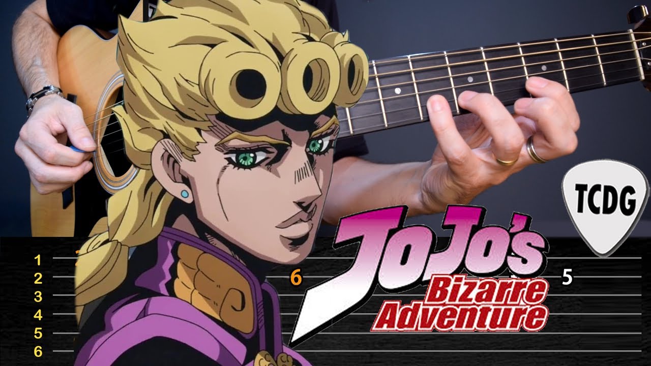 Como tocar Giorno´s Theme de Jojo´s Bizarre Adventure en guitarra | Tablatura y Backing Track TCDG