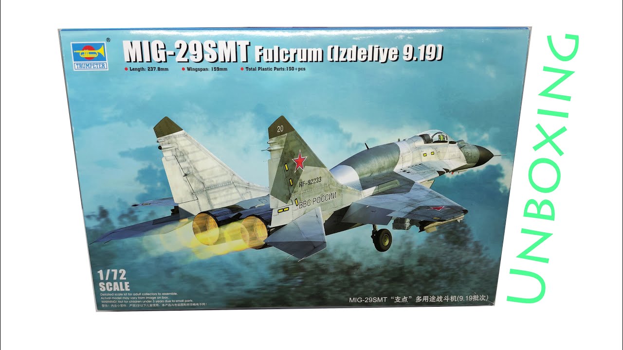 Trumpeter 01676 MiG-29 SMT Fulcrum 1/72 [Unboxing]
