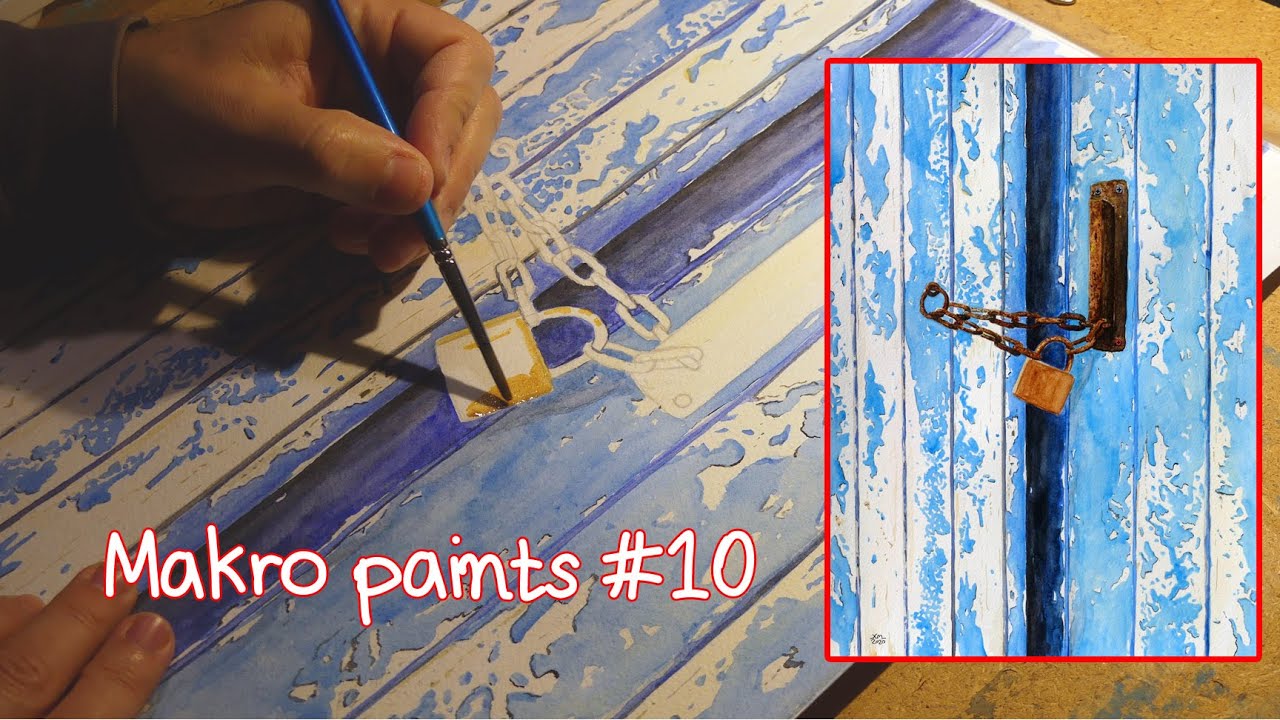 Old door in watercolor - speed painting
