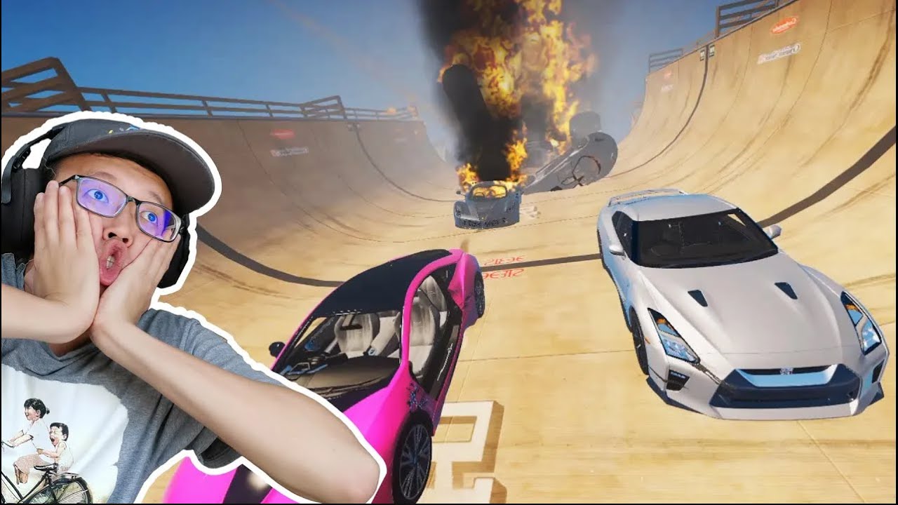 GTA5 空中飞车！用着死亡游戏的方式来玩！OMG!