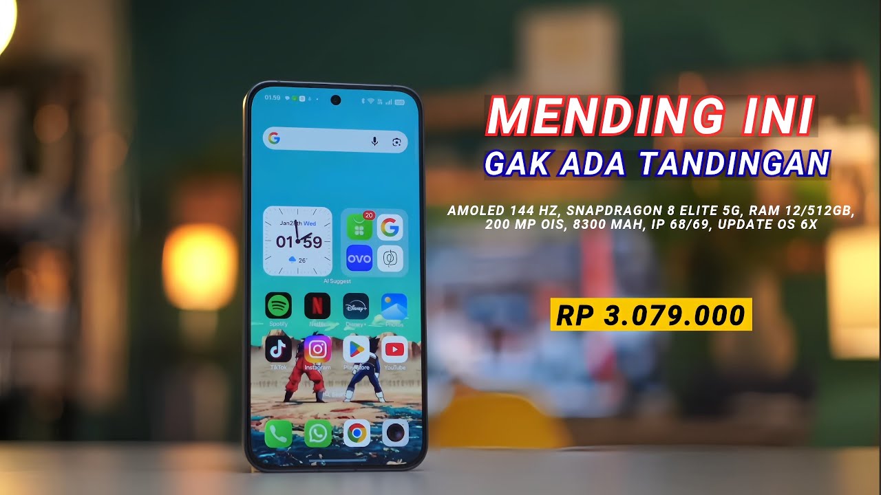 BARU SAJA RILIS‼️ 8300MAH, RAM 12/512GB - HP 3 JUTAAN TERBAIK FEBRUARI 2026