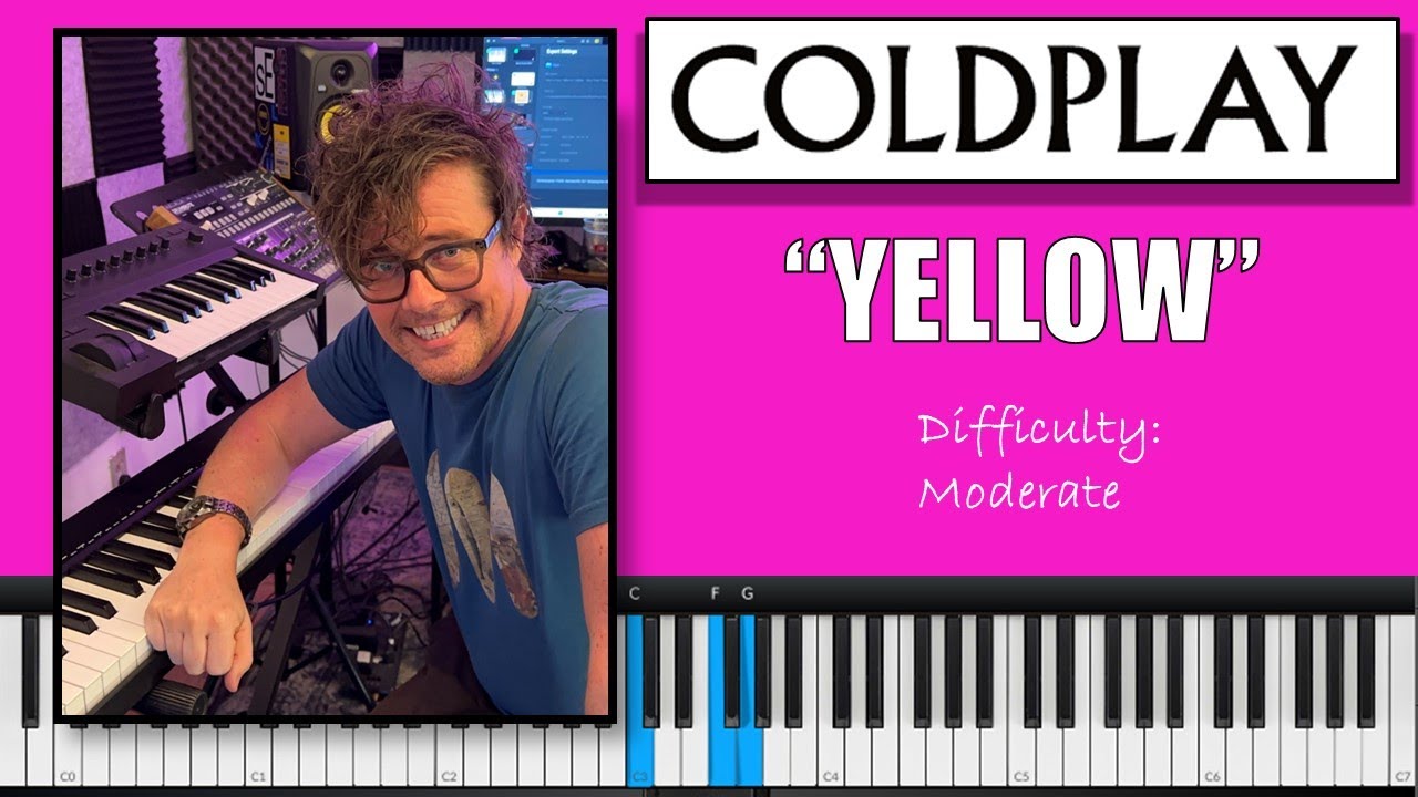 How to Play 'Yellow' by Coldplay - Easy Piano Tutorial