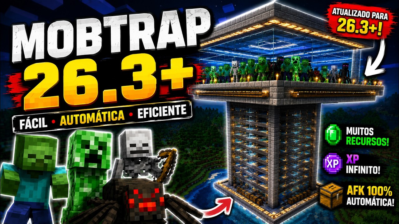 COMO FAZER UMA MOBTRAP NO MINECRAFT 1.21+ (JAVA/BEDROCK)
