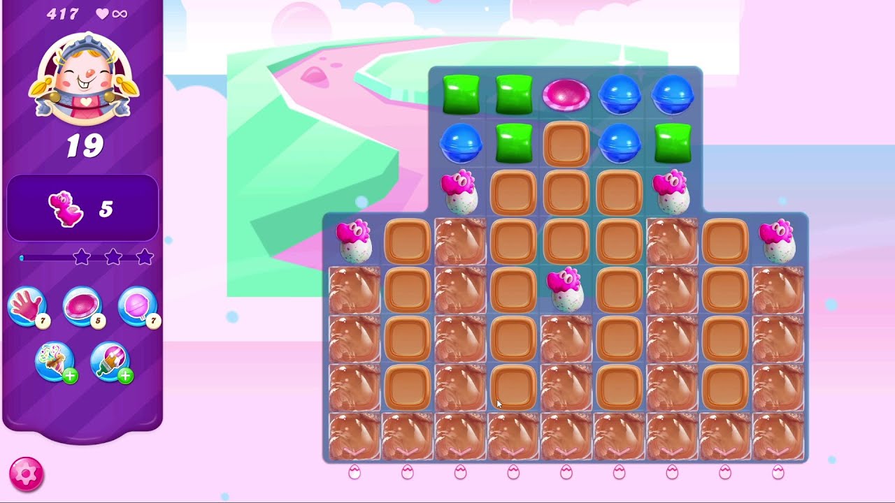 Candy Crush Saga LEVEL 417 | NO BOOSTERS (new version*)✔️
