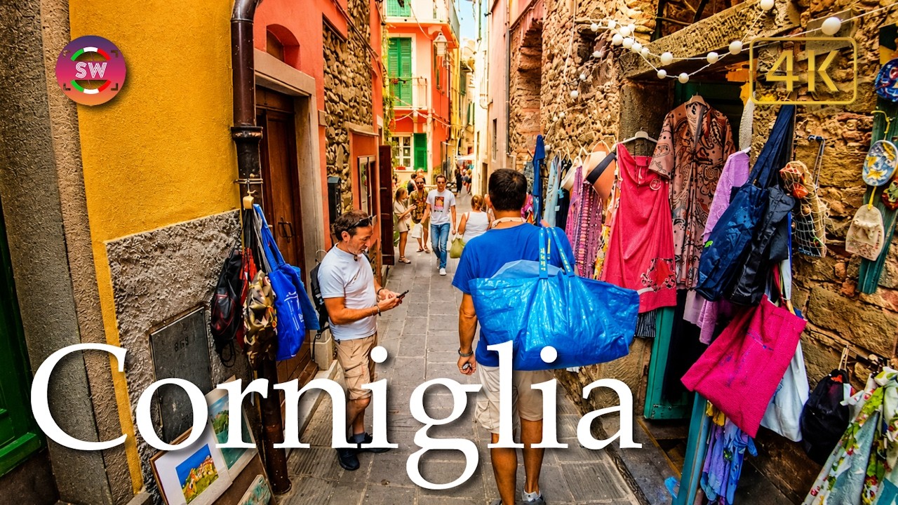 Corniglia (Liguria), Italy【Walking Tour】History in Subtitles - 4K