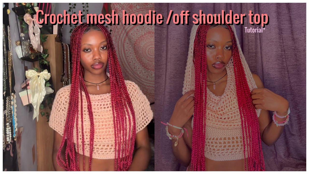 How to crochet a mesh top/hoodie