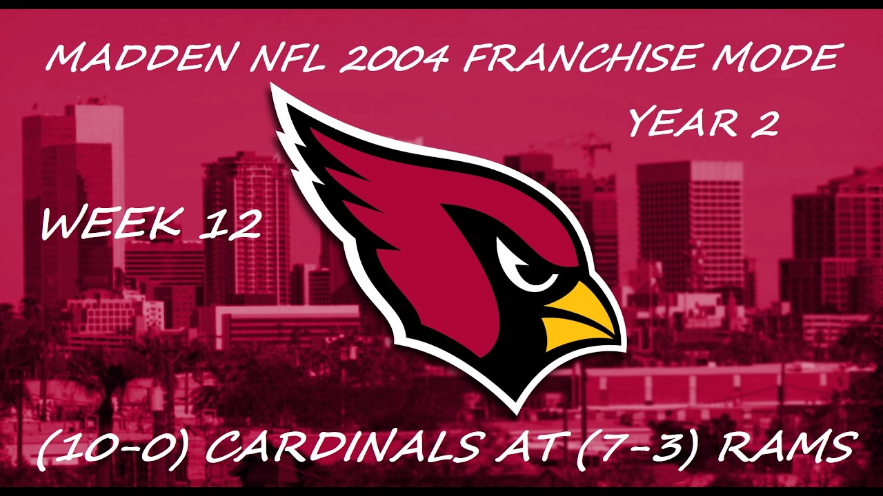 Madden 04: Arizona Cardinals Franchise Mode Year 2 - Week 12 at St. Louis Rams
