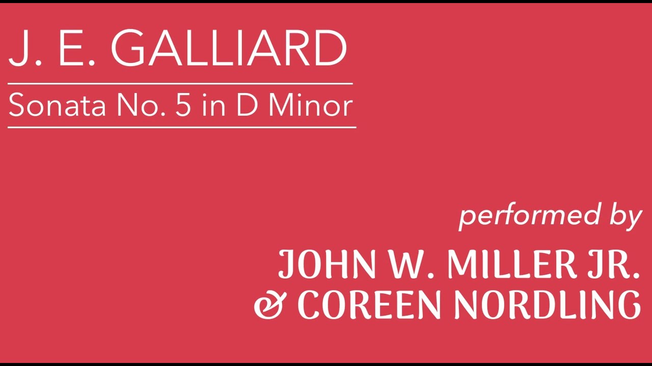 Bassoon Sonata No. 5 by J. E. Galliard — played by John W. Miller Jr.