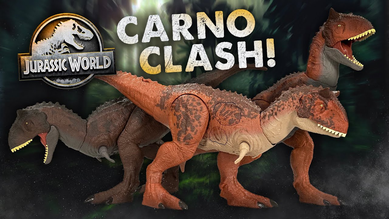 Mattel Jurassic World: Carnotaurus Clash! New Epic Damage Toy Comparisons / collectjurassic.com