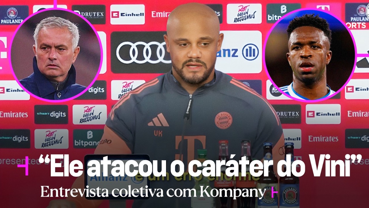 KOMPANY FAZ FORTE DISCURSO, APOIA VINI E CONDENA FALAS DE MOURINHO EM CASO DE RACISMO NA CHAMPIONS