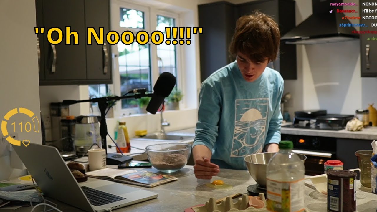 Tubbo tries to save an egg on the counter