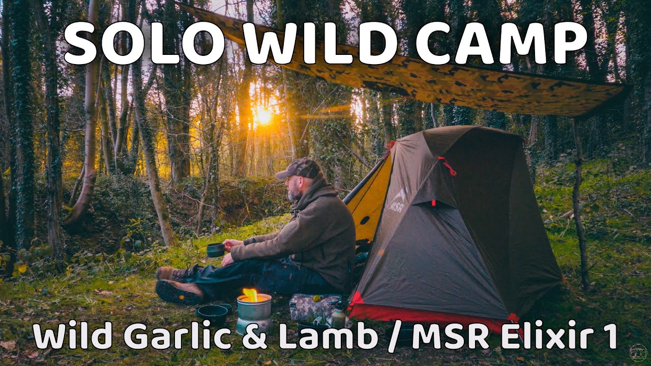 Solo Wild Camp | MSR Elixir 1 | Wild Garlic & Lamb | Trangia 27 Cooking
