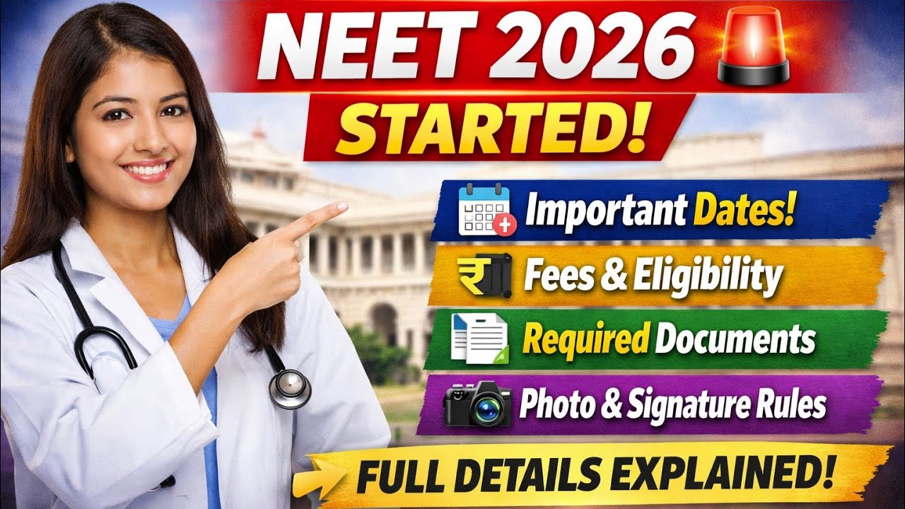 NEET 2026 Registration Started 🚨 | Dates, Fees, Documents & Photo-Signature | Official Update