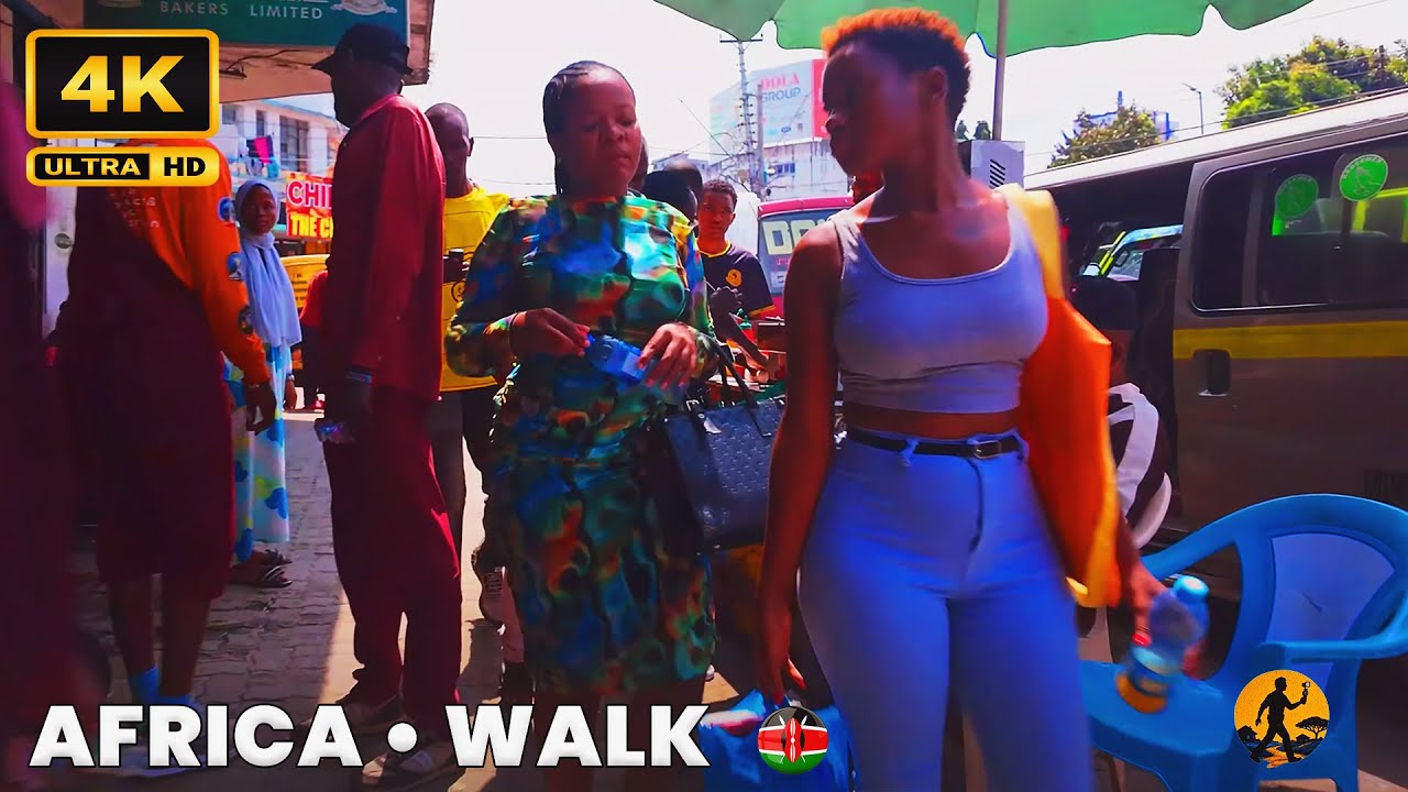 Mombasa City Walking Tour 🇰🇪 | Busy Streets, Markets & Coastal Life 4K UHD