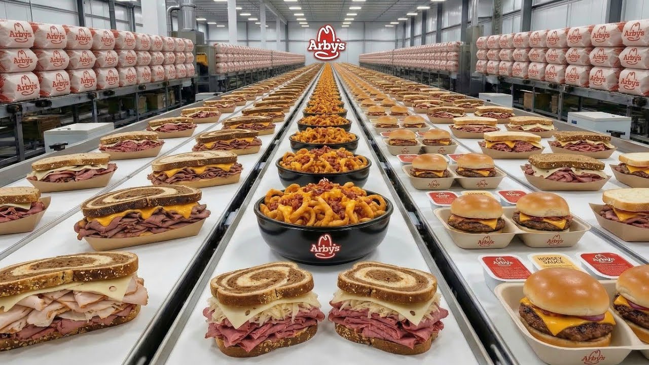 Arby's Ultimate day time Food Production | Massive Reubens, Tacos, Potato Cakes & Meal Trays!