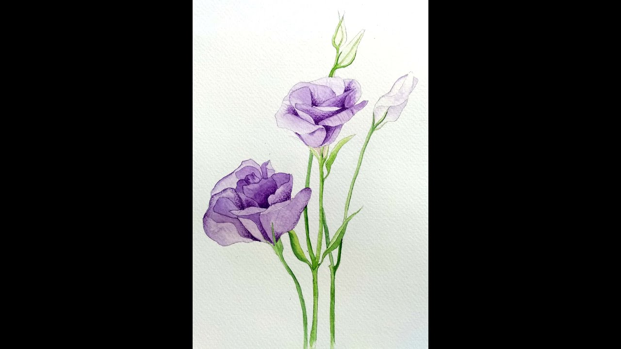 WATERCOLOR FLOWER PAINTING...STEP BY STEP PAINTING TUTORIAL