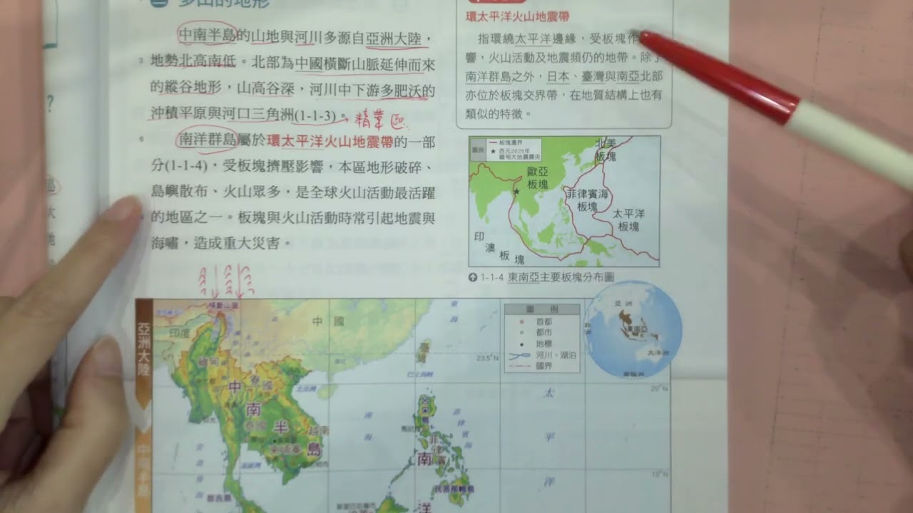 國二下 L1 東南亞的位置、範圍、地形