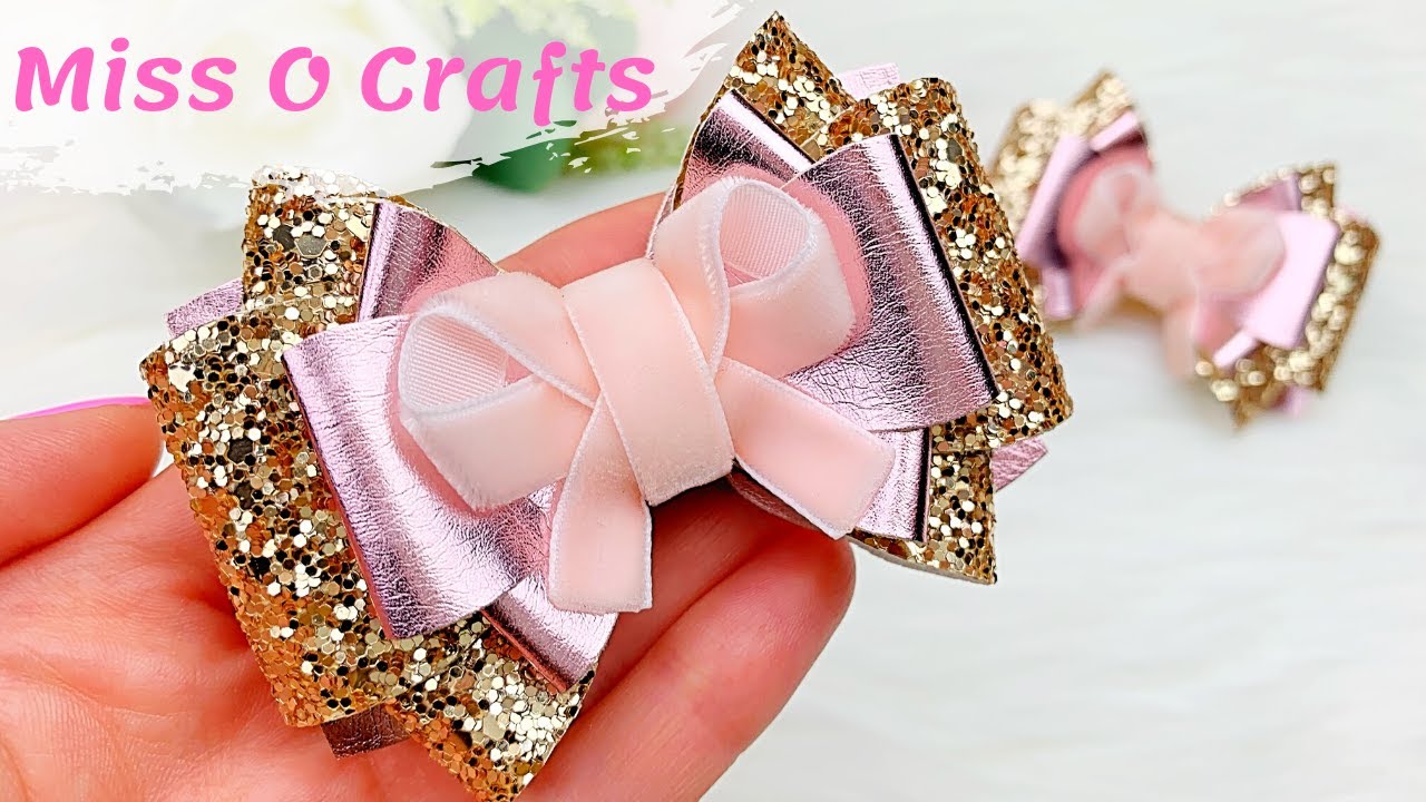 Hair Bow Tutorial // How To Make A Hair Bow // DIY Hair Bows // Faux Leather Hair Bow Tutorial